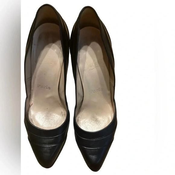 Christian Louboutin insectika 100 seta calf black pump heels size 38 - Picture 4 of 15